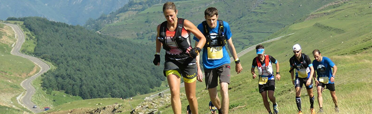 Cristina Belmar durante su participación en el Trail Aneto.